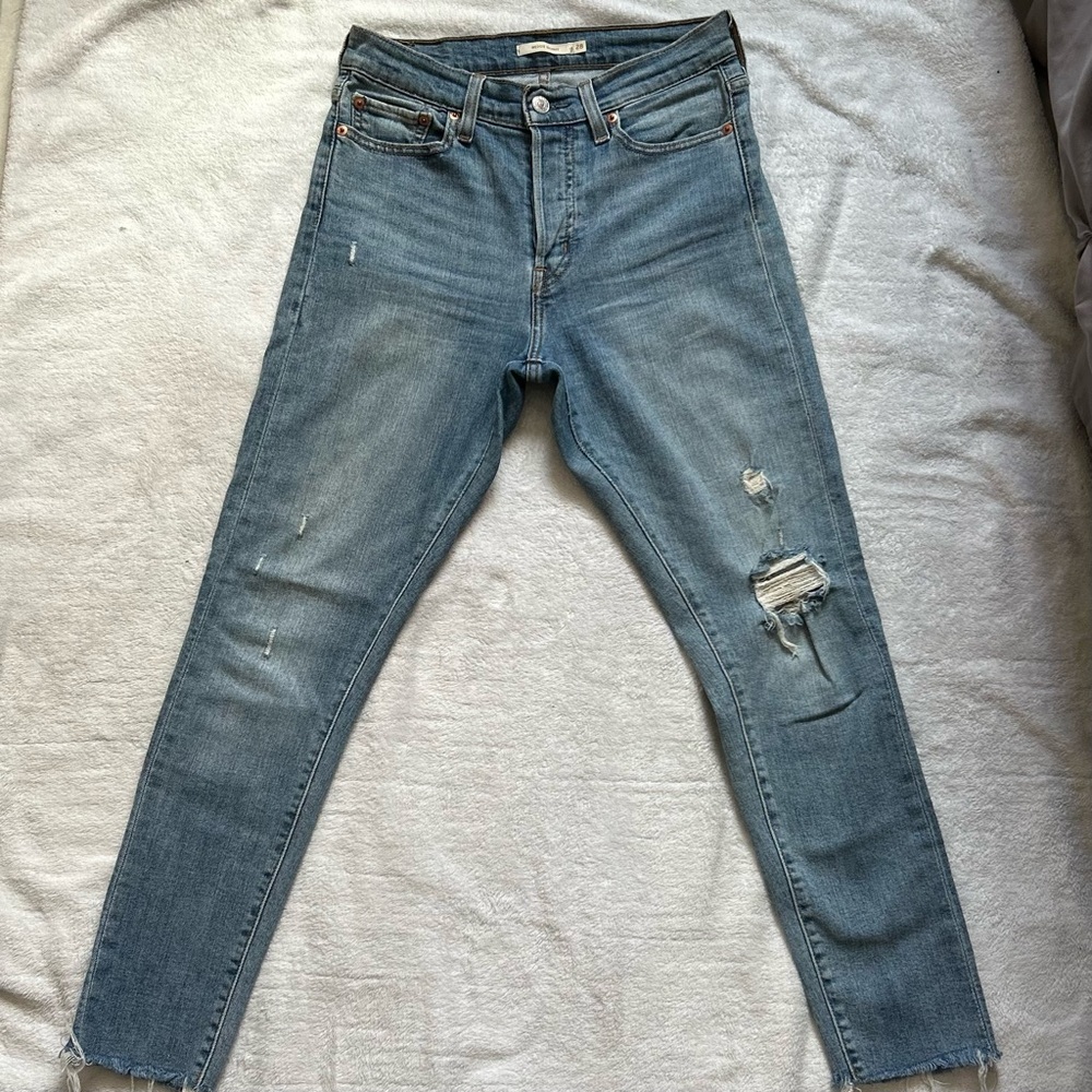 Levi's Women's Blue Distressed Jeans